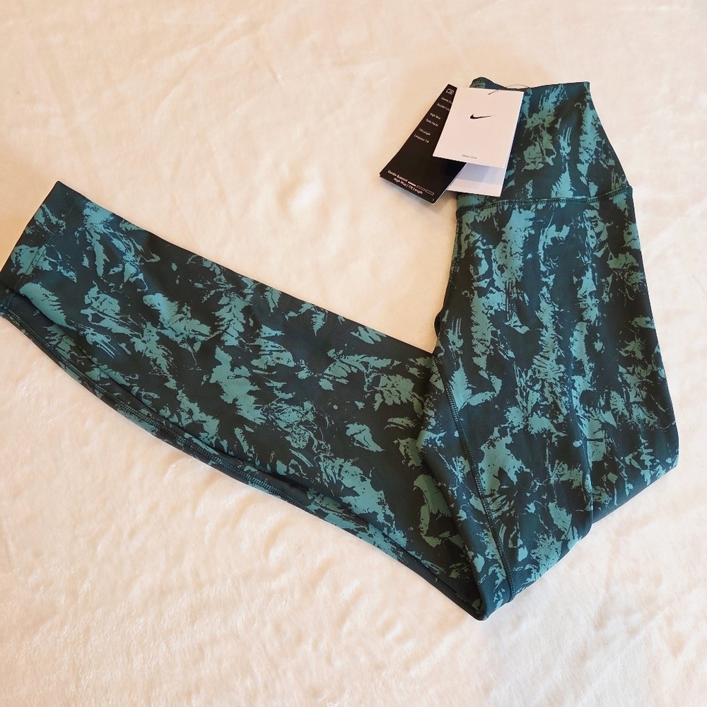 Nike Women Dri-FIT One High Waisted 7/8 Printed Legging VINTAGE GREEN XS - Picture 11 of 13